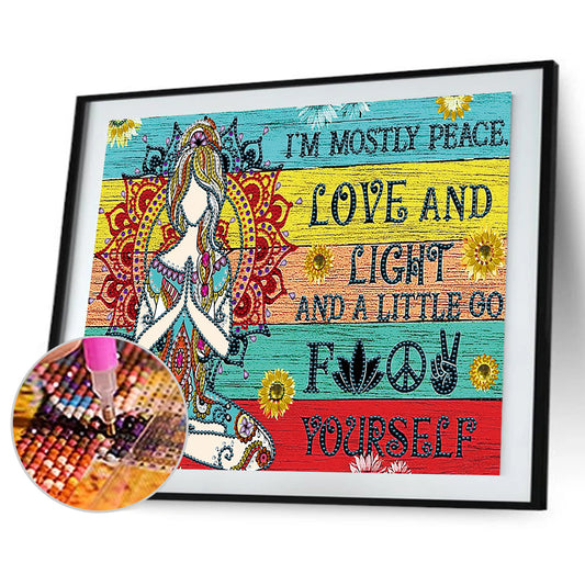 English 40*30CM(Canvas) Special Shaped Drill Diamond Paiting