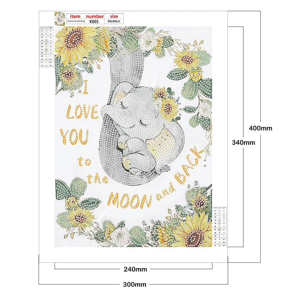 English 30*40CM(Canvas) Special Shaped Drill Diamond Paiting