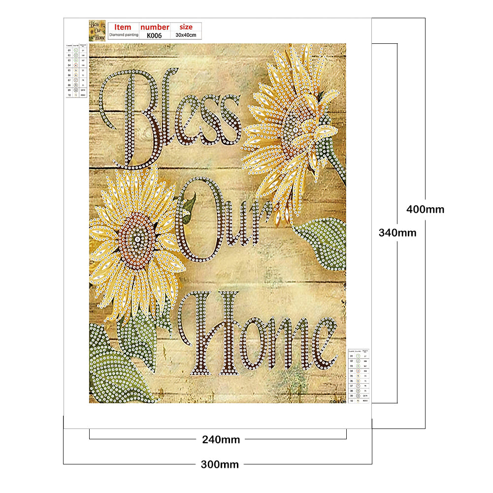 English 30*40CM(Canvas) Special Shaped Drill Diamond Paiting