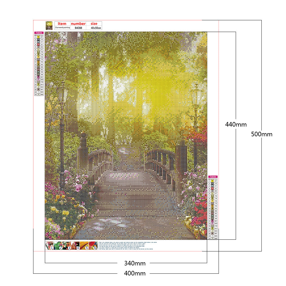 Chunyi Shallow Bridge 40*50CM(Canvas) Full Round Drill Diamond Painting