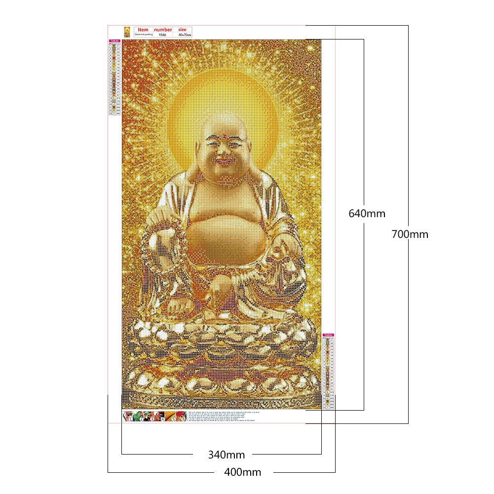 Buddha'S Light Shines 40*70CM(Canvas) Full Round Drill Diamond Painting