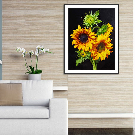 Sunflower - Full Round Drill Diamond Painting 30*40CM