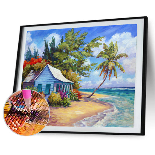 Seaside Village - Full Round Drill Diamond Painting 40*30CM
