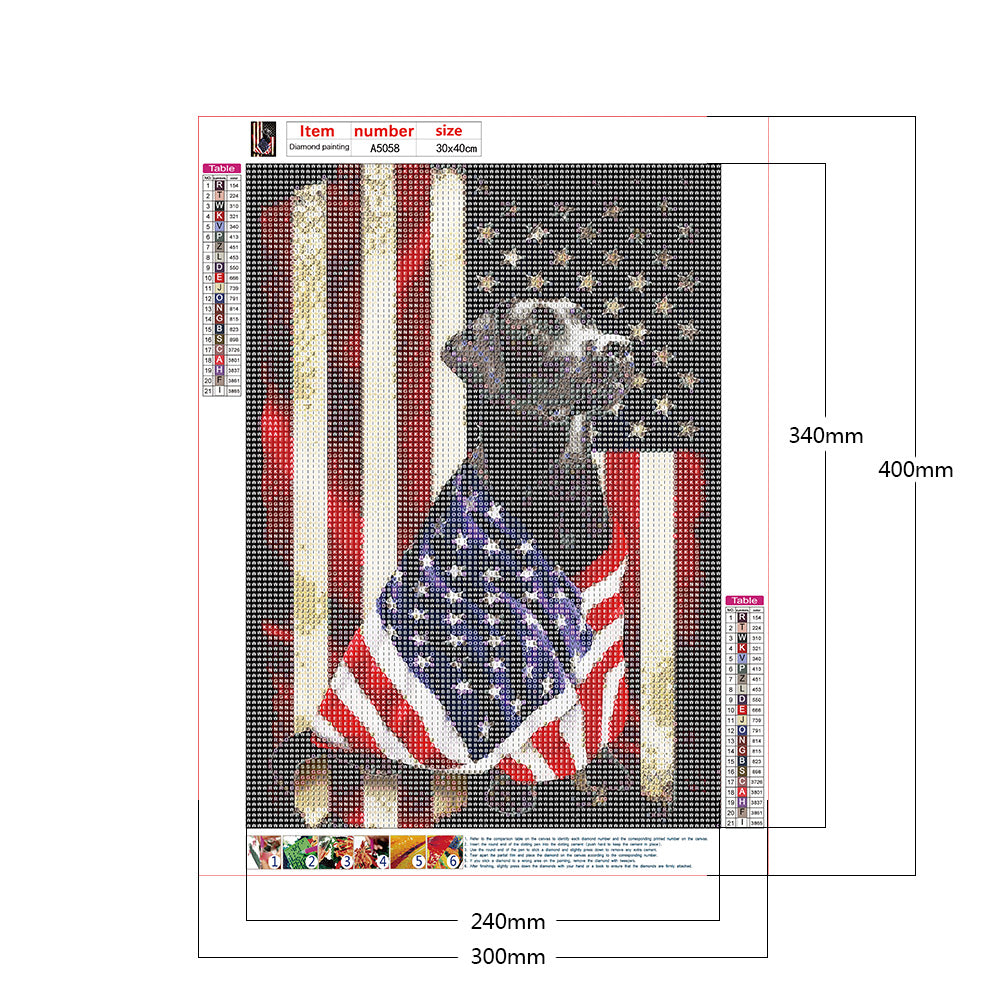 Dog Banner - Full Round Drill Diamond Painting 30*40CM