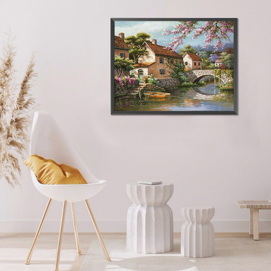 Village House - Full Round Drill Diamond Painting 40*30CM