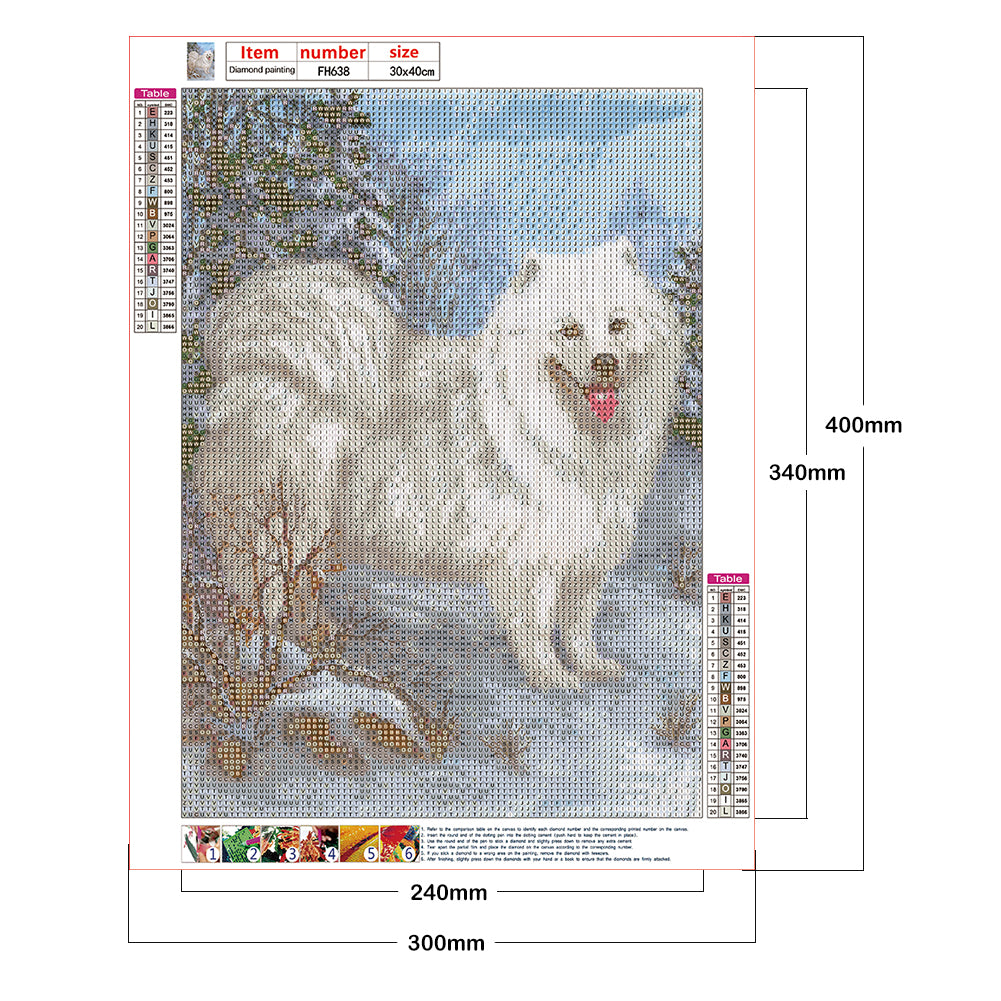 Dog - Full Round Drill Diamond Painting 30*40CM