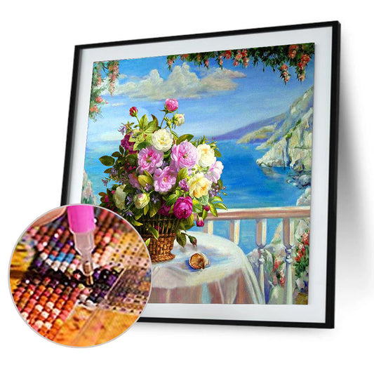 Vase - Full Round Drill Diamond Painting 30*30CM