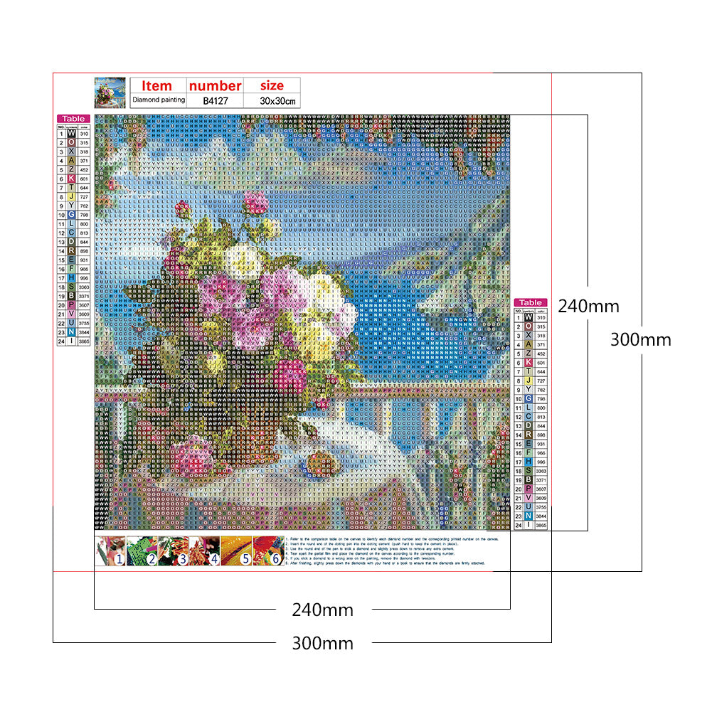 Vase - Full Round Drill Diamond Painting 30*30CM