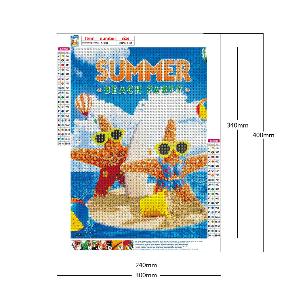 Refreshing Summer - Full Round Drill Diamond Painting 30*40CM