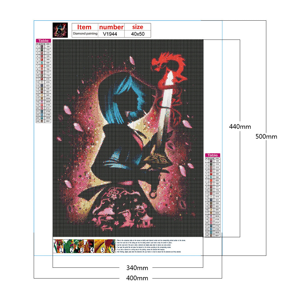 Princess Silhouette - Full Round Drill Diamond Painting 40*50CM