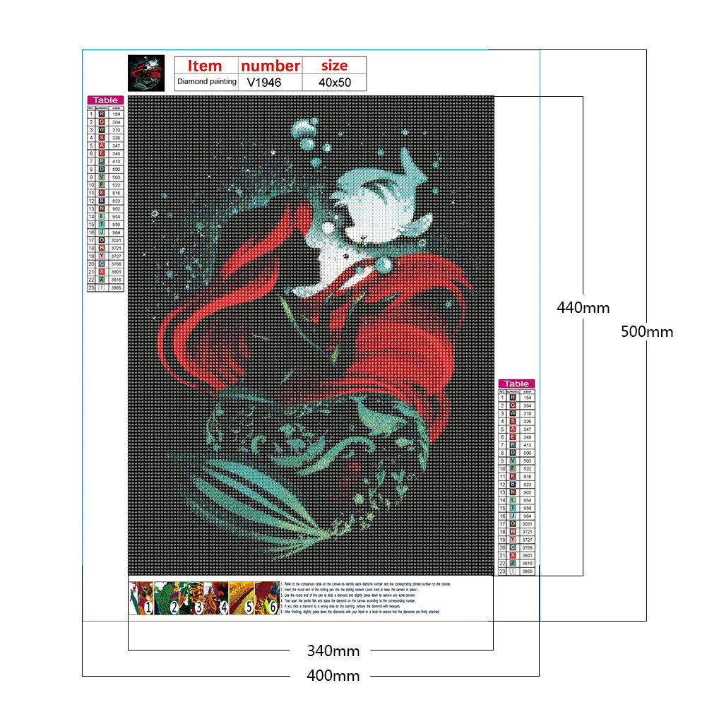 Princess Silhouette - Full Round Drill Diamond Painting 40*50CM