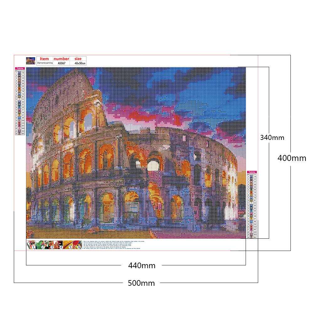 Colosseum - Full Round Drill Diamond Painting 50*40CM