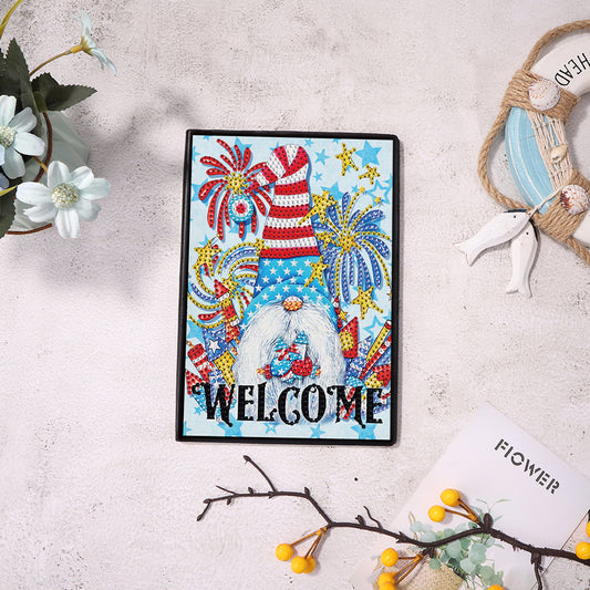 DIY Special Shaped Diamond Painting 50 Pages A5 Notebook Independence Day