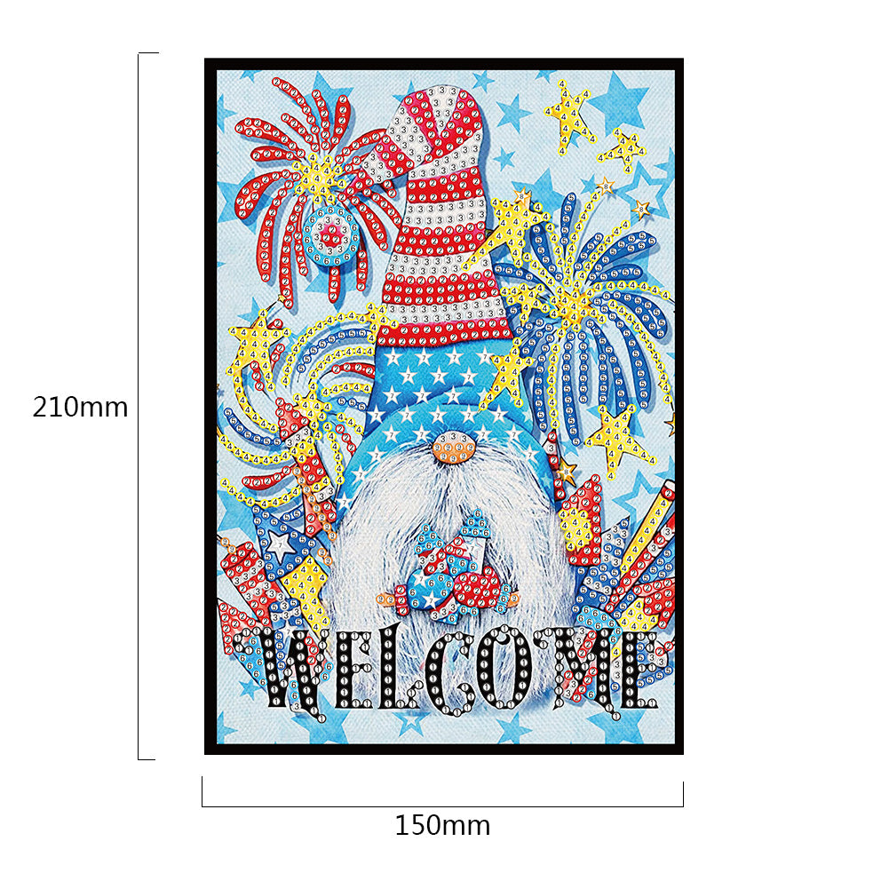 DIY Special Shaped Diamond Painting 50 Pages A5 Notebook Independence Day