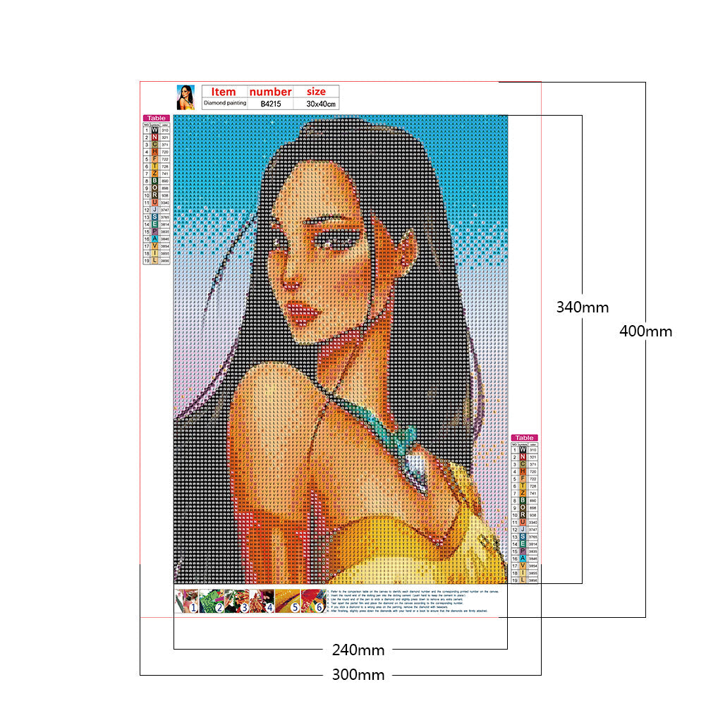 Disney Princess 30*40CM(Canvas) Full Round Drill Diamond Painting