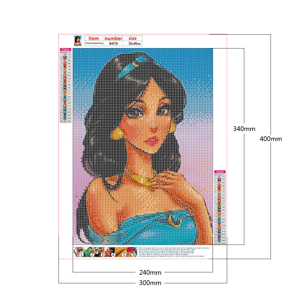 Disney Princess 30*40CM(Canvas) Full Round Drill Diamond Painting