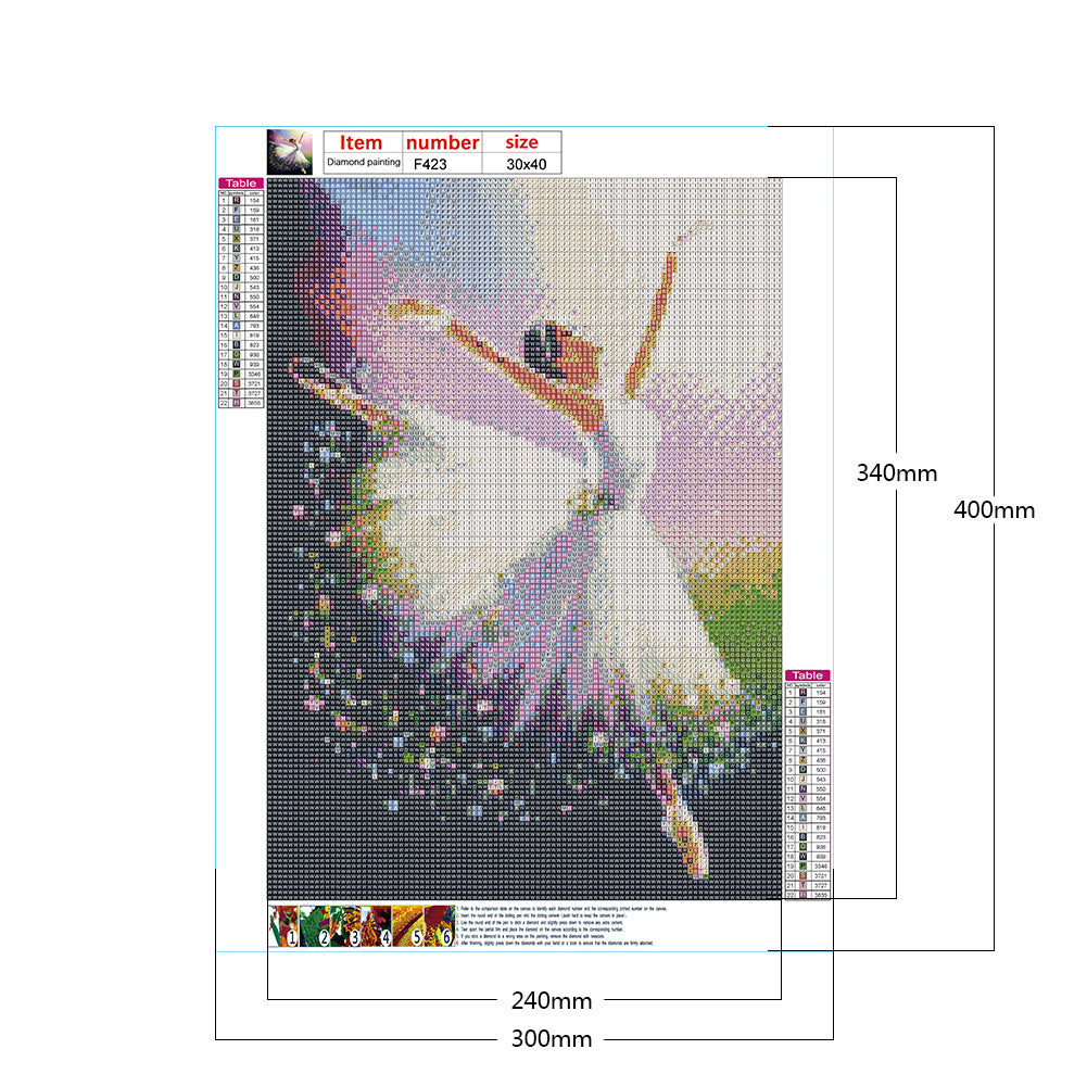Ballerina - Full Square Drill Diamond Painting 30*40CM