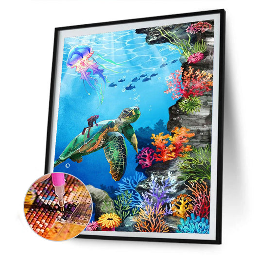 Underwater Animal World - Full Round Drill Diamond Painting 30*40CM