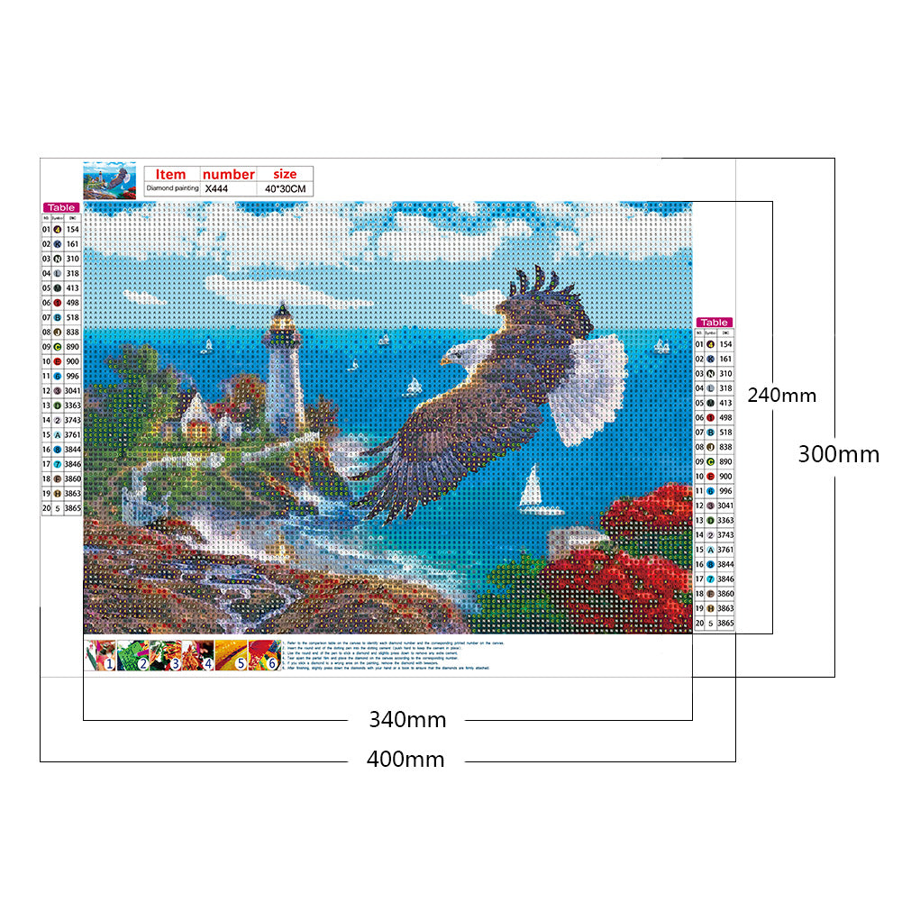 Beach Scenery - Full Round Drill Diamond Painting 40*30CM