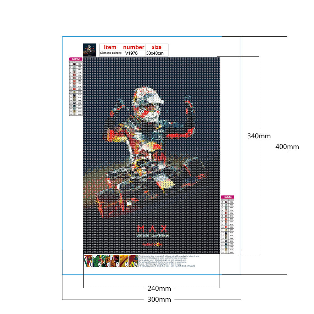 Racing - Full Round Drill Diamond Painting 30*40CM