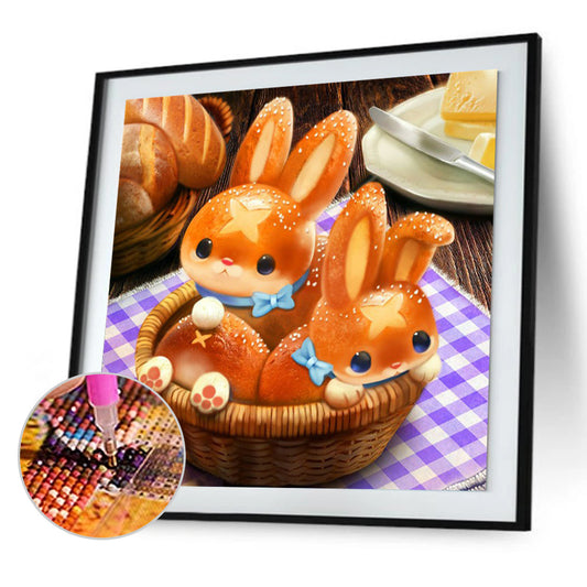 Cute Rabbit - Full Round Drill Diamond Painting 30*30CM