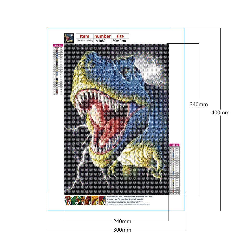 Jurassic World - Full Round Drill Diamond Painting 30*40CM