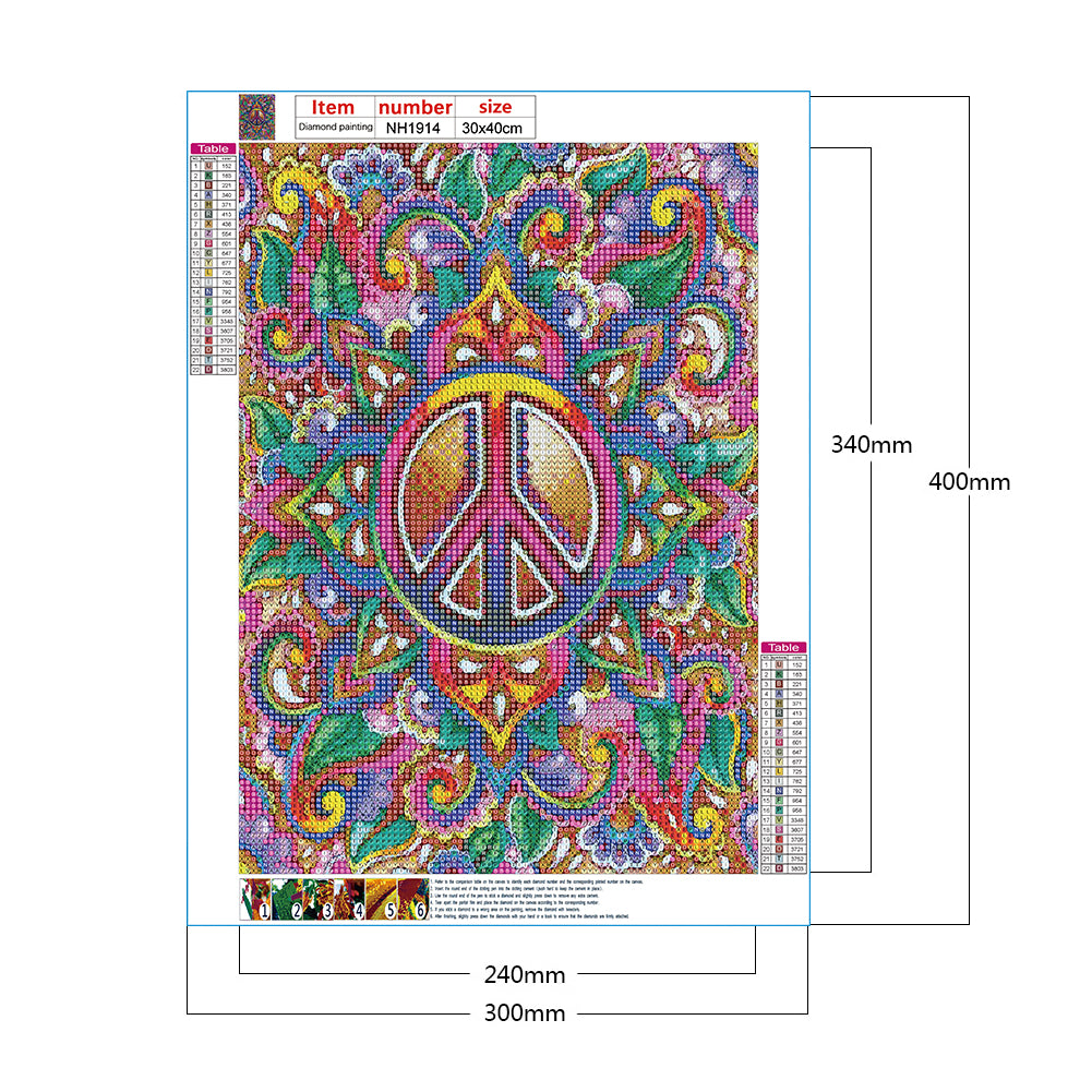 Colorful Mandala - Full Round Drill Diamond Painting 30*40CM