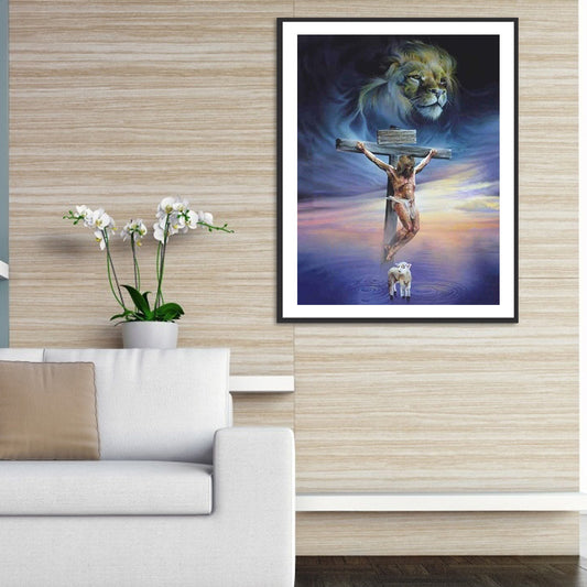 Jesus On The Cross - Full Round Drill Diamond Painting 30*40CM