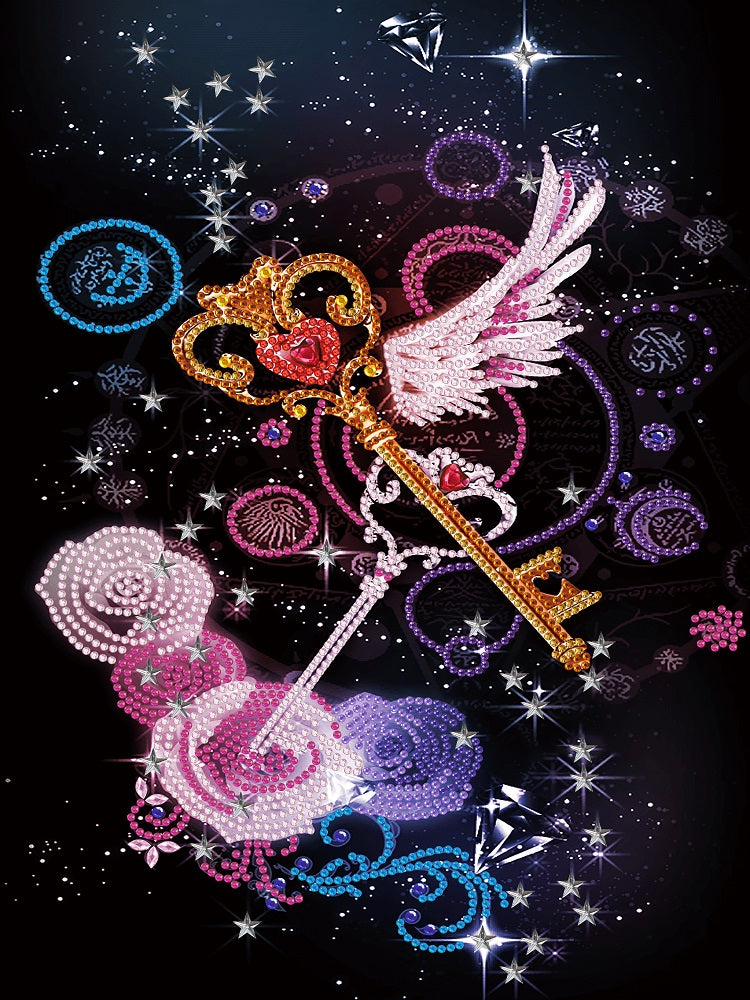 Love Key - Special Shaped Drill Diamond Paiting 30*40cm