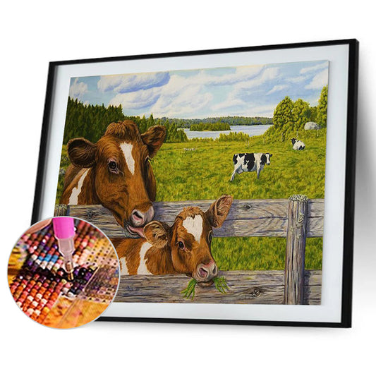 Cattle - Full Round Drill Diamond Painting 40*30CM