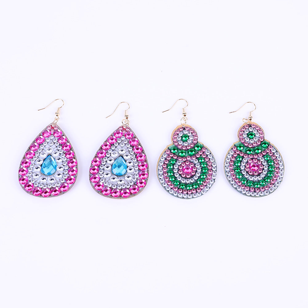 5D DIY Diamond Painting Earrings Kit Irregular Double-sided Drill Jewelry