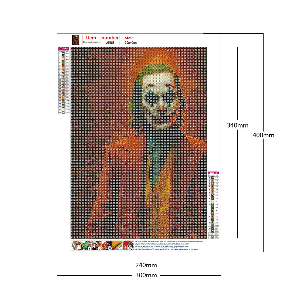 Clown - Full Round Drill Diamond Painting 30*40CM