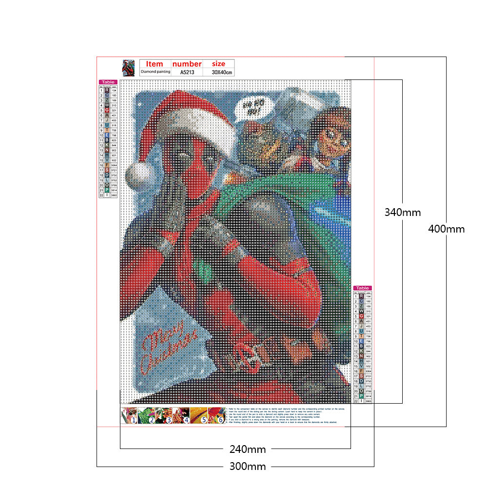 Deadpool - Full Round Drill Diamond Painting 30*40CM