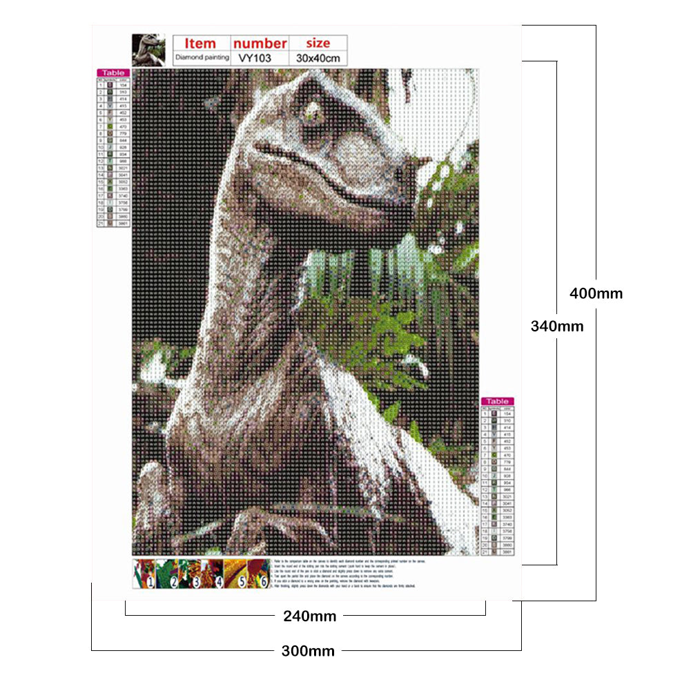 Dinosaur - Full Round Drill Diamond Painting 30*40CM