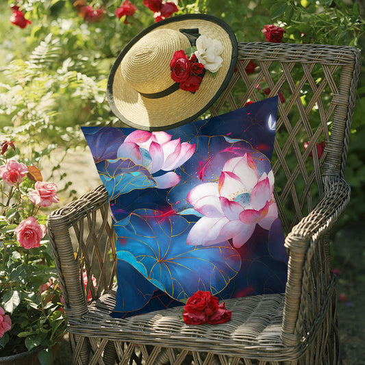 Cross Stitch Pillow Case 11CT Flower Stamped DIY Embroidery Kits Pillowcase