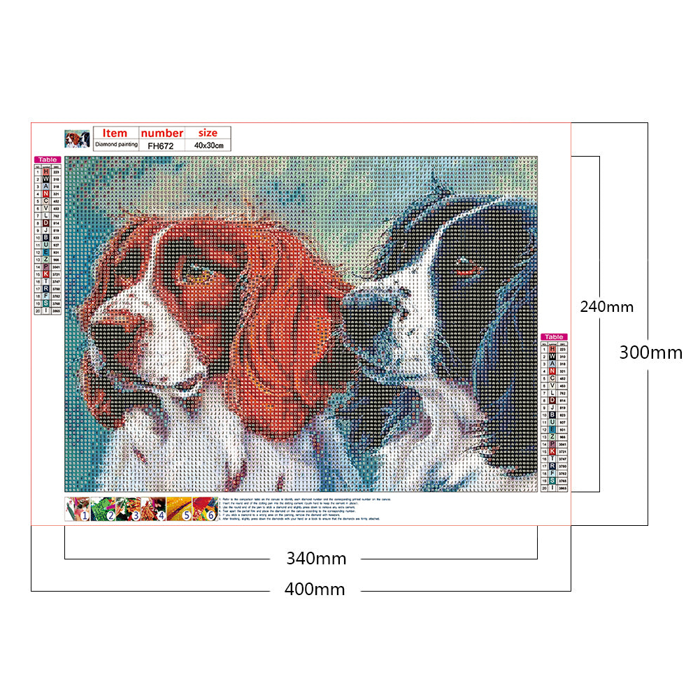 Dog - Full Round Drill Diamond Painting 40*30CM