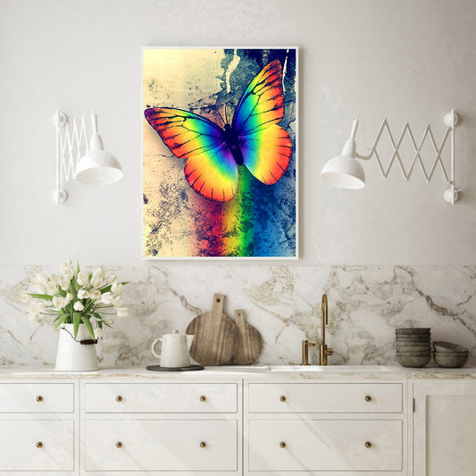 Colorful Butterfly - Full Square Drill Diamond Painting 30*40CM