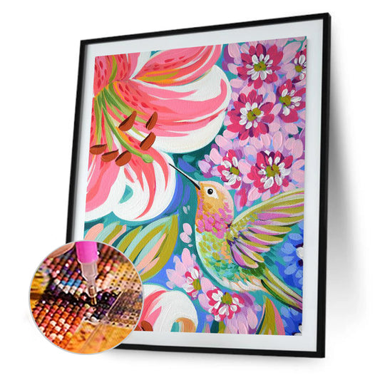 Hummingbirds Gather Honey - Full Square Drill Diamond Painting 40*50CM