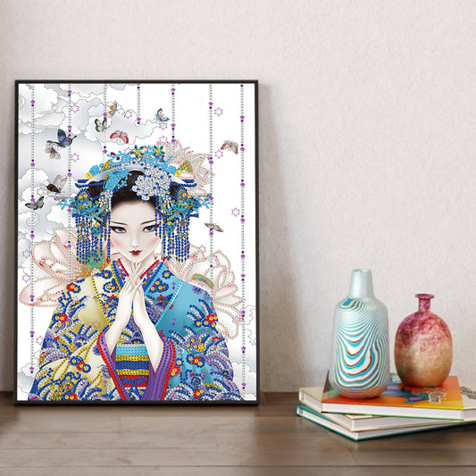 Geisha Girl - Special Shaped Drill Diamond Paiting 30*40CM