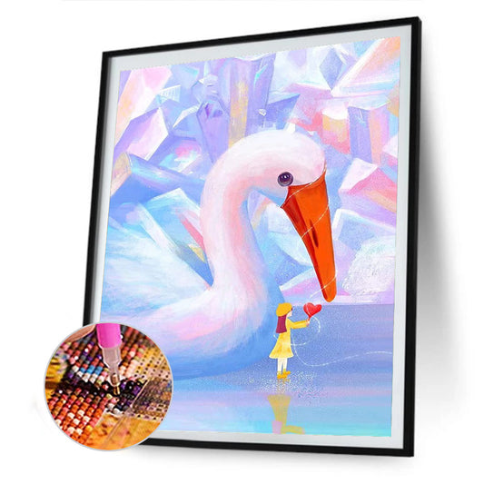 Swan - Full Round Drill Diamond Painting 30*40CM