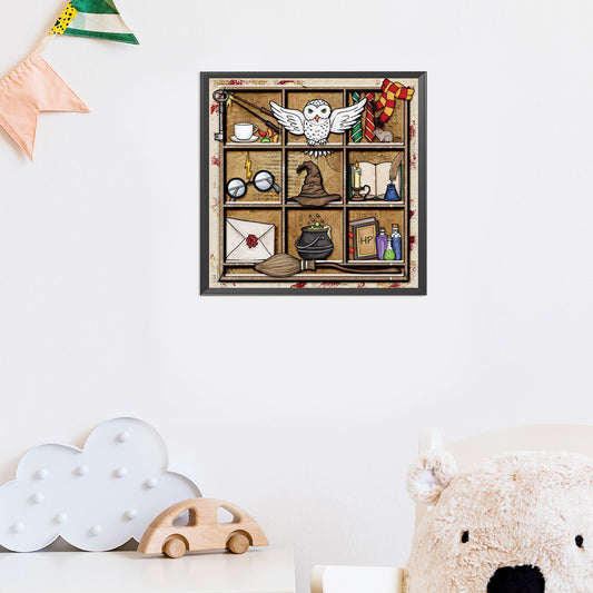 Owl Bookshelf - 11CT Stamped Cross Stitch 50*50CM