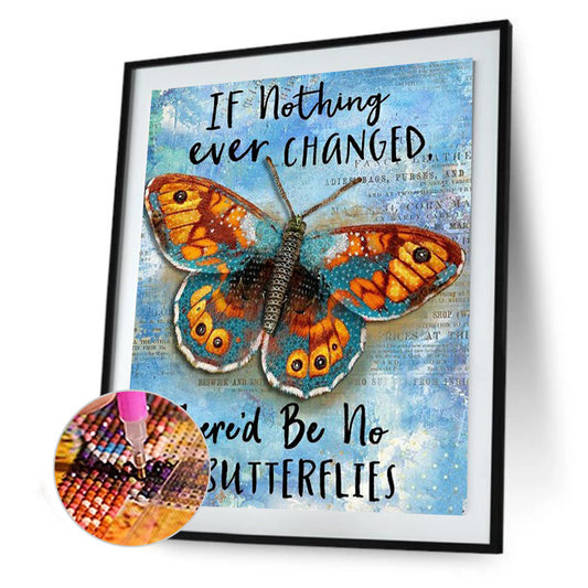 Butterfly - Full Square Drill Diamond Painting 30*40CM