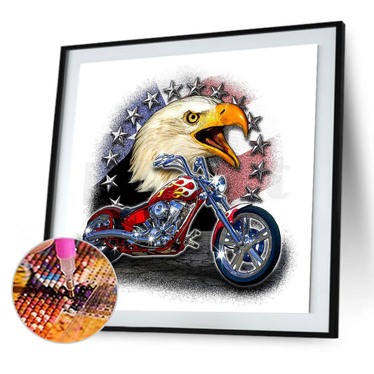 Eagle Motorcycle - Full Round Drill Diamond Painting 50*50CM