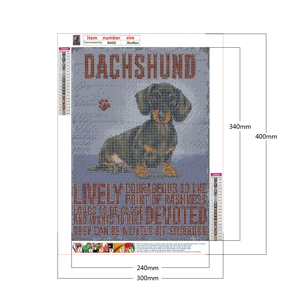 Dog - Full Round Drill Diamond Painting 30*40CM