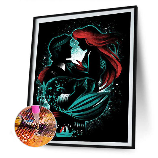 Disney Character Silhouette - Full Round Drill Diamond Painting 30*40CM