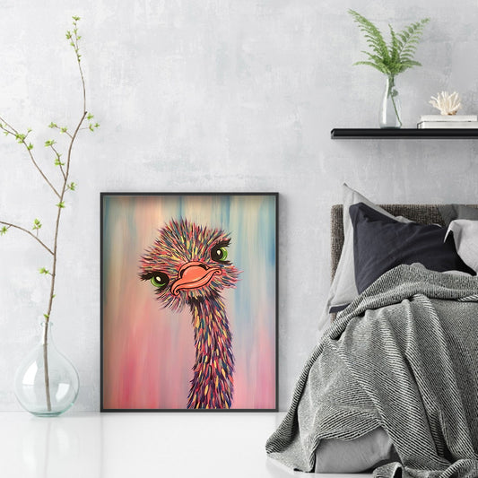 Ostrich - Full Square Drill Diamond Painting 30*40CM