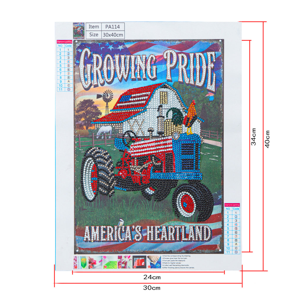 Karting Calligraphy And Painting - Special Shaped Drill Diamond Paiting 30*40CM