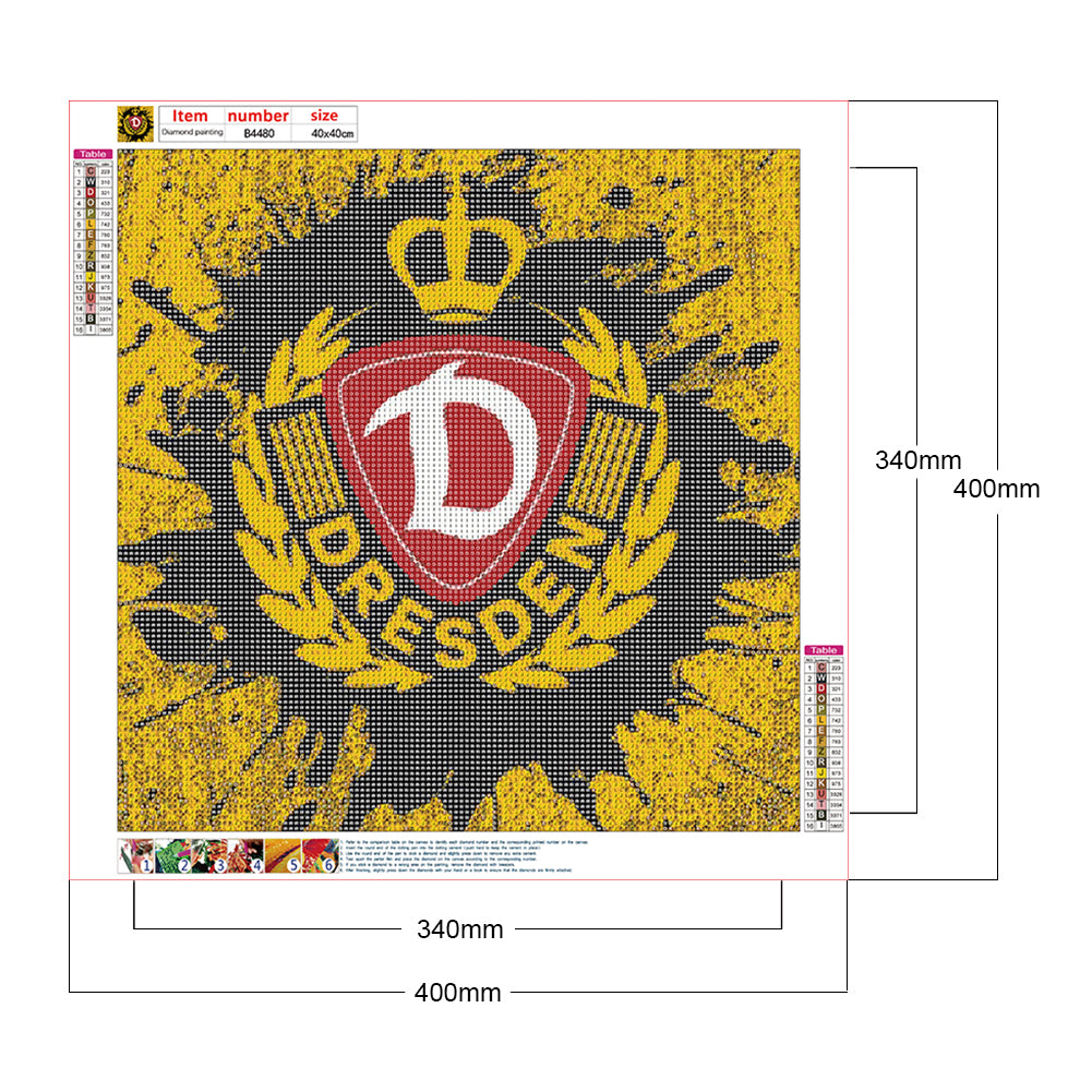Team Logo - Full Round Drill Diamond Painting 40*40CM