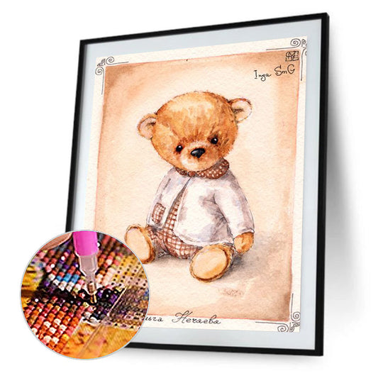 Teddy Bear - Full Round Drill Diamond Painting 30*40CM