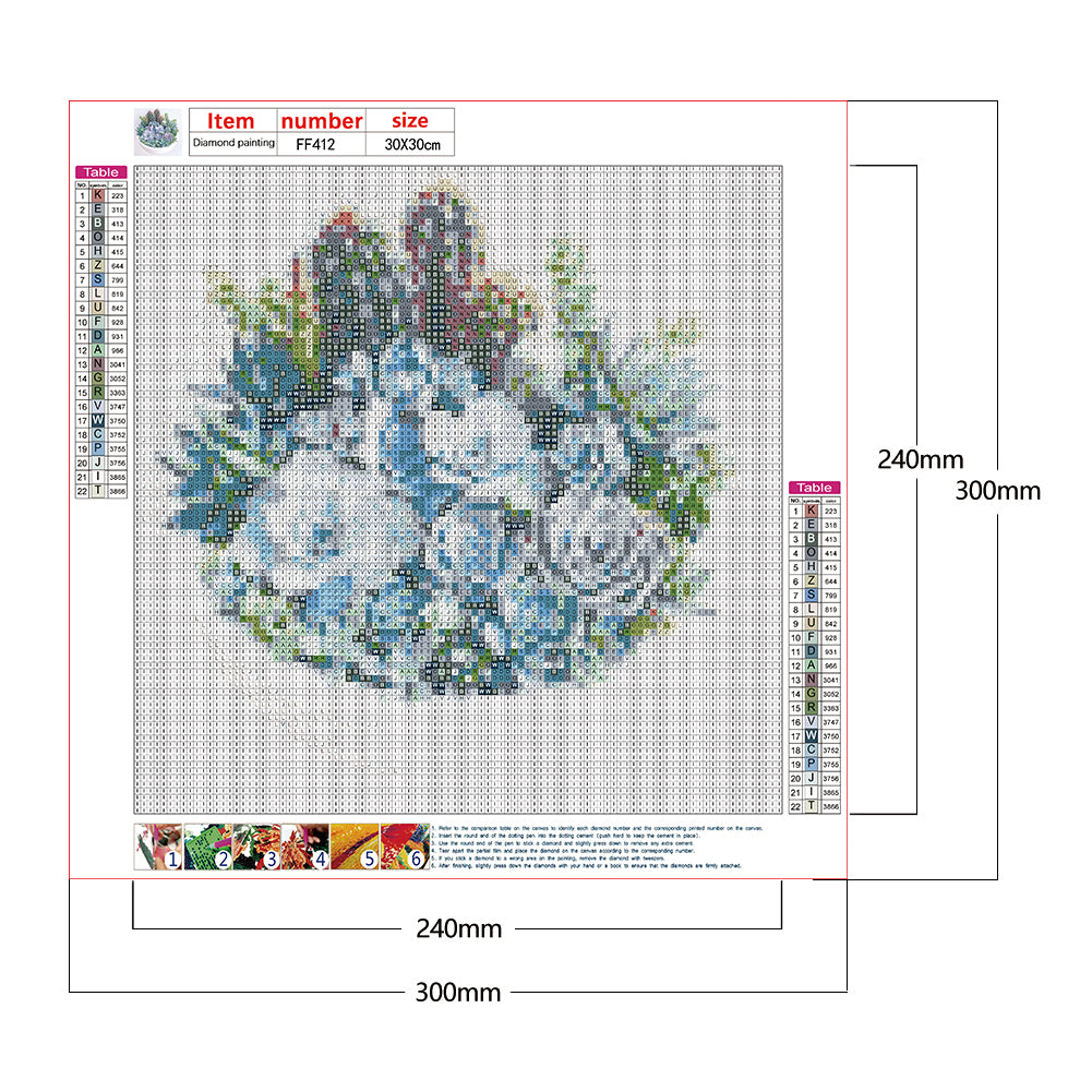Succulents - Full Square Drill Diamond Painting 30*30CM